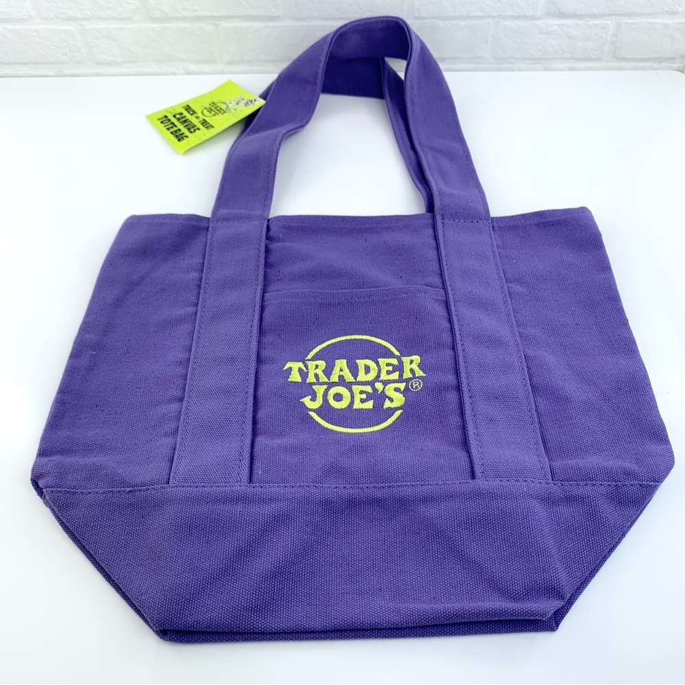 NEW! Trader Joe's Halloween Mini Tote Bag Purple